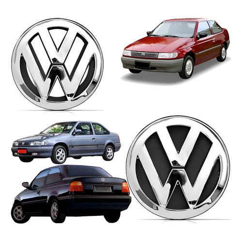 Kit 2 Emblema Símbolo Vw Volkswagen Da Grade E Mala Logus