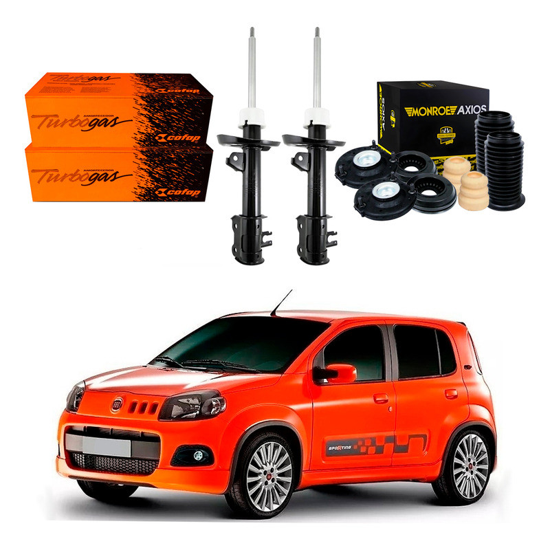 Kit Amortecedor Dianteiro, Novo Uno Sporting 1.4 2010 A 2016