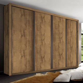 Guarda Roupa Casal Premium Liv 279,3cm 4 Portas 4 Gavetas Espresso Móveis Freijó em Oferta na Shopee