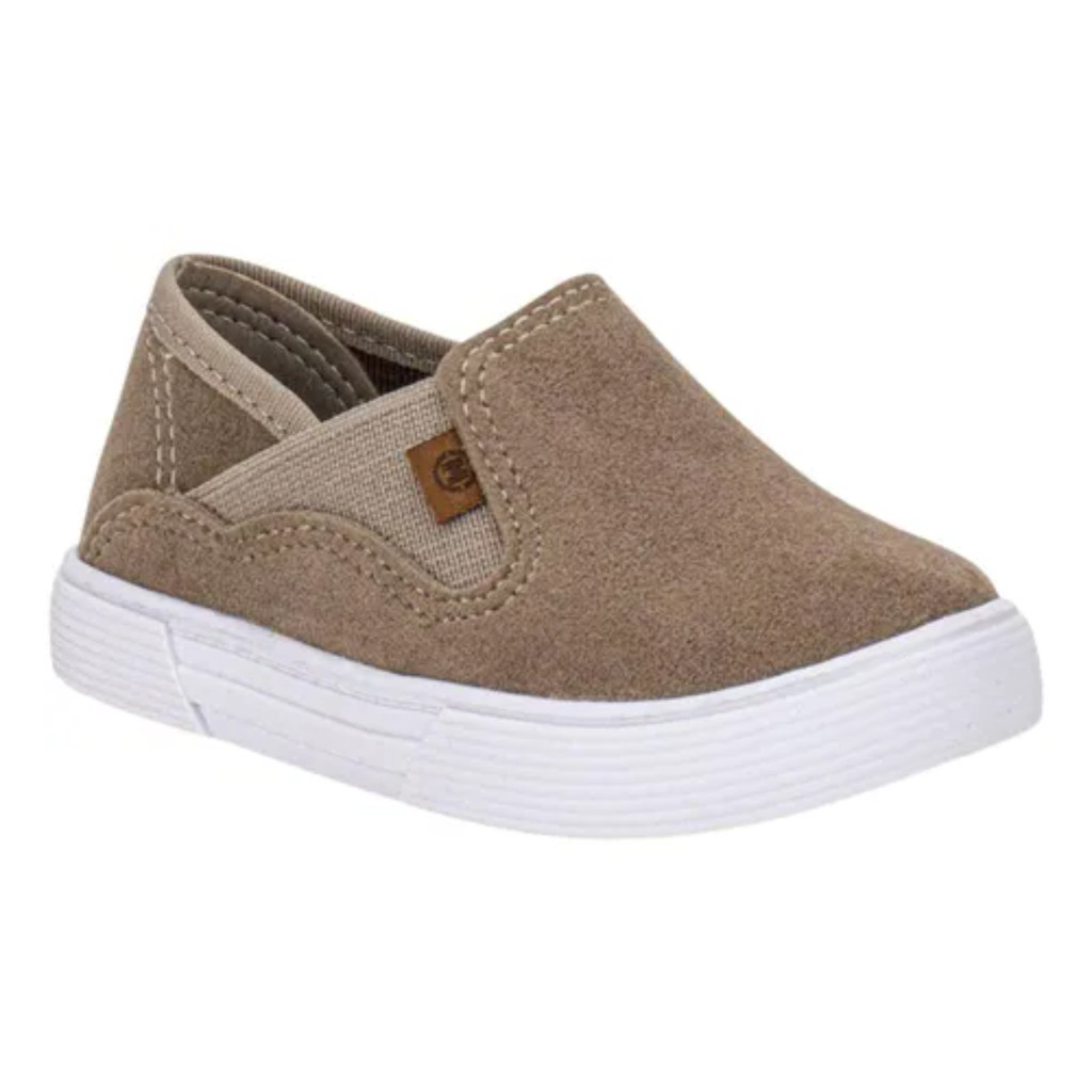 Tênis Infantil Molekinho Menino Slip on Calce Fácil Camurça