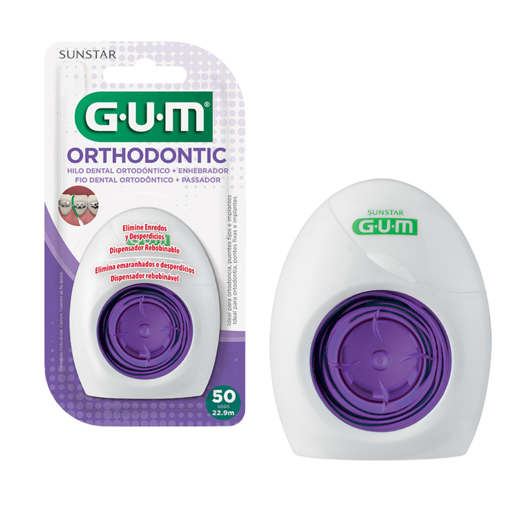 Fio Dental Ortodôntico GUM 50 usos em Oferta na Shopee