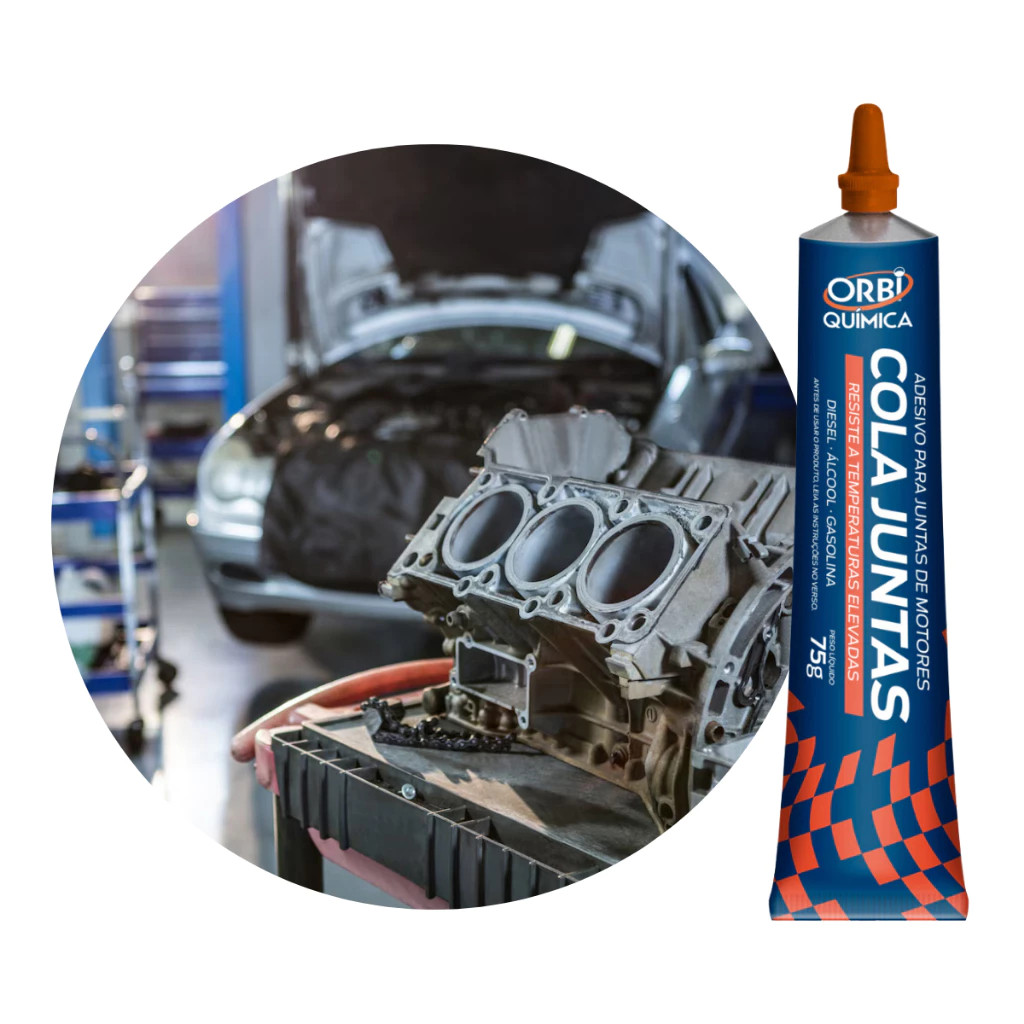 Adesivo Cola Junta De Motor Diesel Gasolina Álcool Motores Cola Orbi 75g