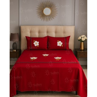 Jogo de Cama Lençol Casal E Solteiro Bordado Artesanal 3 peças Oxford Com 2 Fronhas Colcha Com Barra em Oferta na Shopee