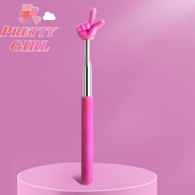 [Pretty ggirl] Ponteiro Retrátil Para Professor Design De Dedo Telescópico De Aço Inoxidável Ensino Escolar Varanda Supr