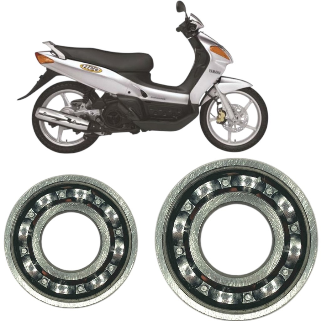 PAR DE ROLAMENTOS COMANDO DE VALVULA YAMAHA AT 115 NEO 2004 A 2012