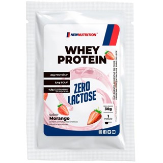 Whey Protein Zero Lactose - Sache 30g - Morango - NewNutrition em Oferta na Shopee