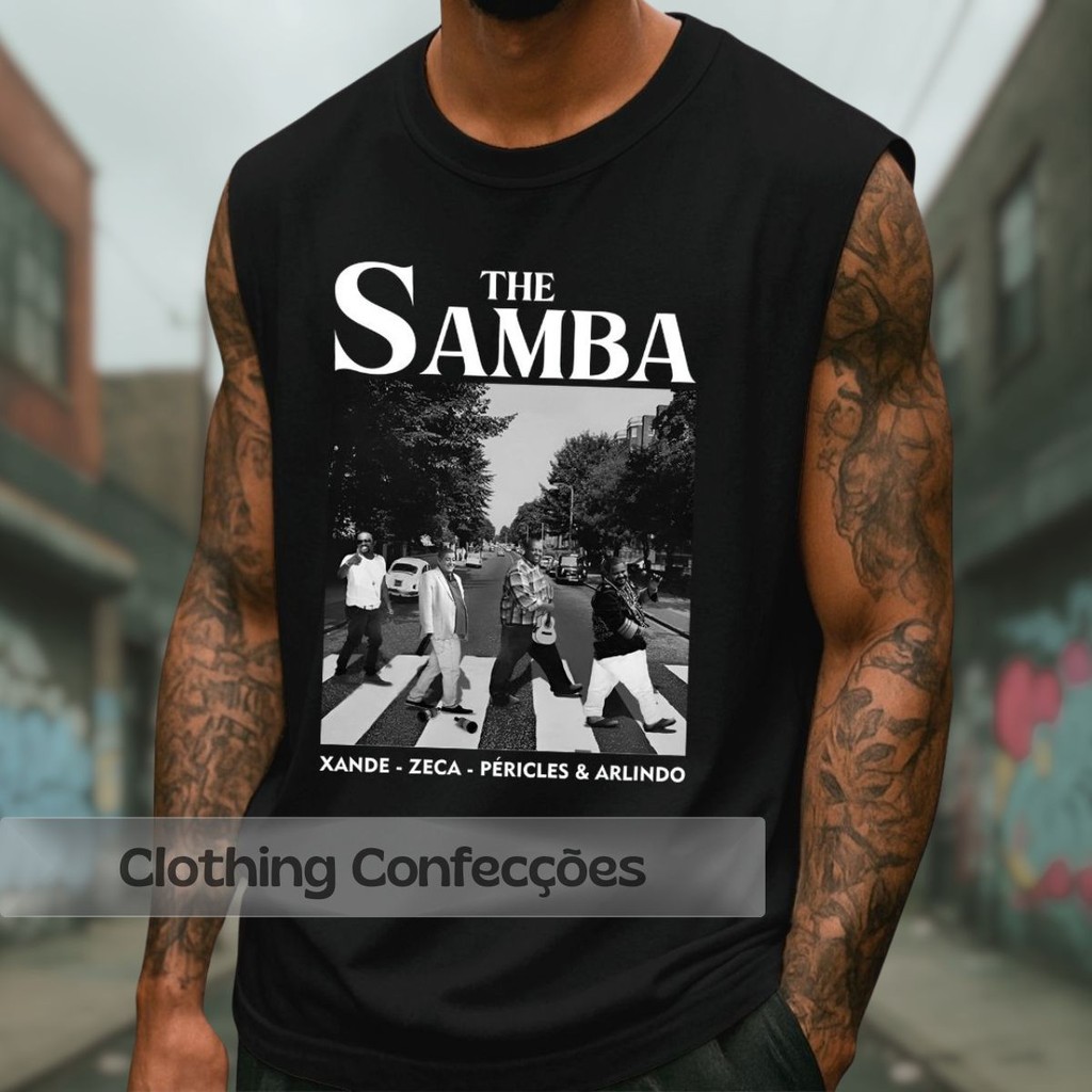 Camiseta Cavada Oversizes The Samba Pericles Xande Faixa Zeca Regata Machão Zoeira Meme
