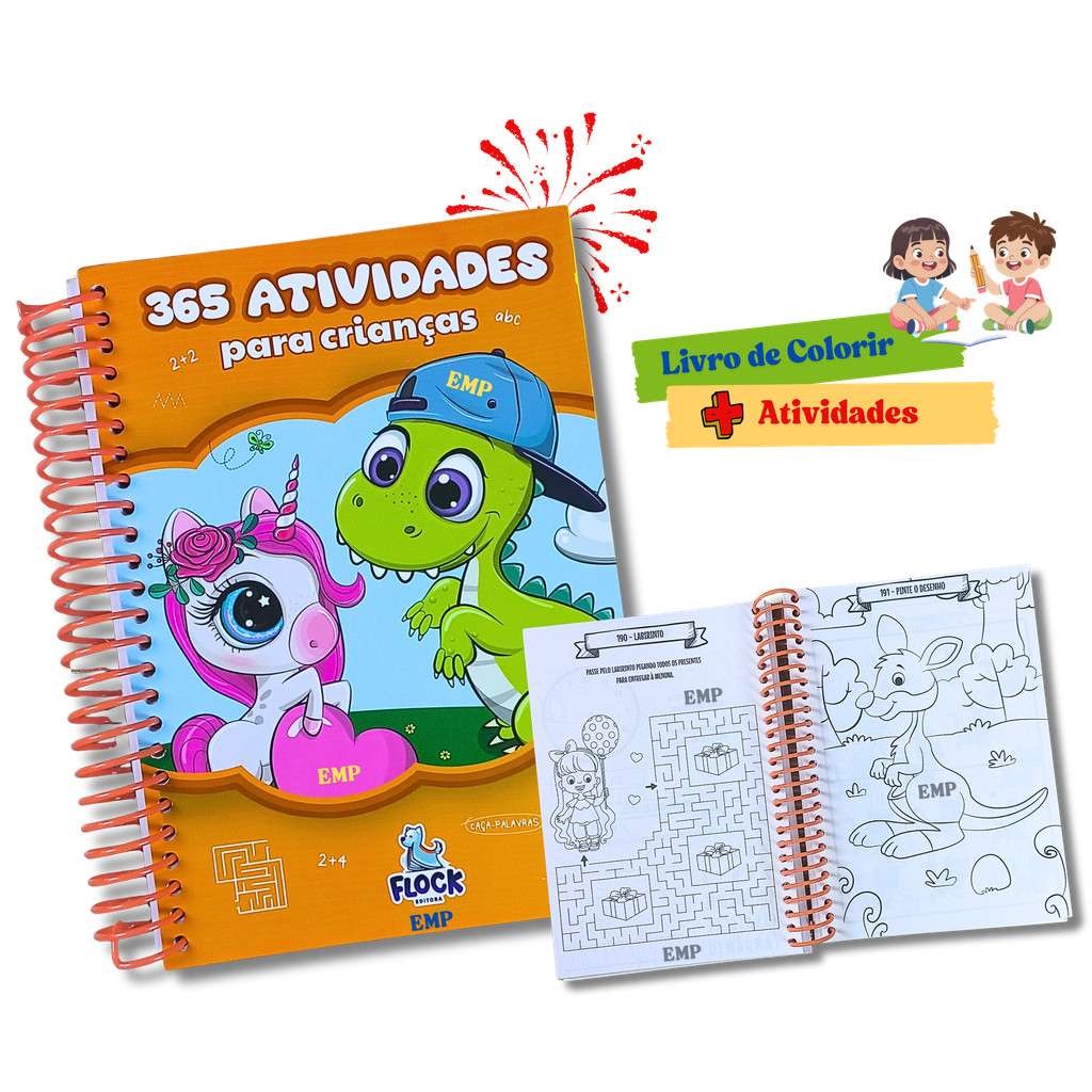 Livro Infantil 365 Atividades para Crianças - Espiral em Oferta na Shopee