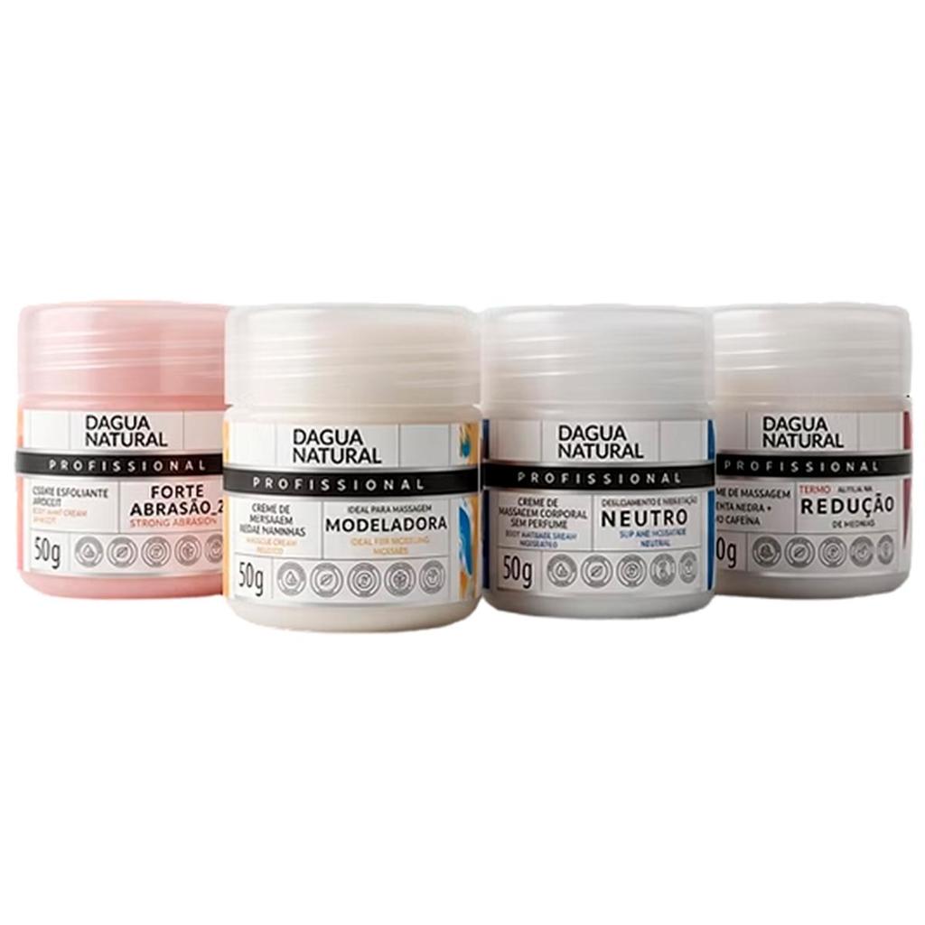 Kit Seleção Dagua Natural 4 Cremes 50g Profissional Neutro Modelador Esfoliante e Redutor — imagem 2 de 2