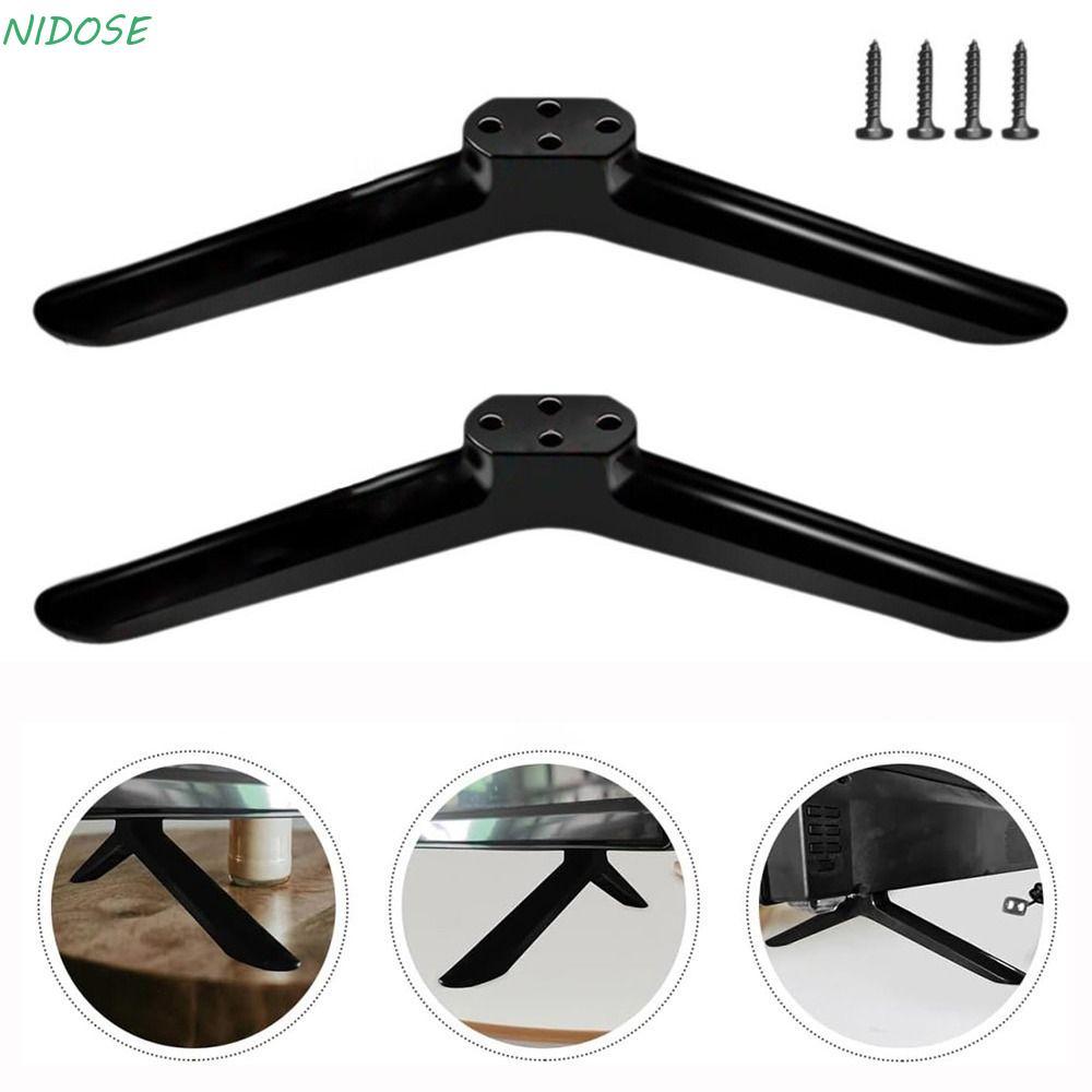 Pernas De Suporte De Base De TV NIDOSE , Com Almofadas Antiderrapantes , Montagem Universal , Pés De Pedestal Preto