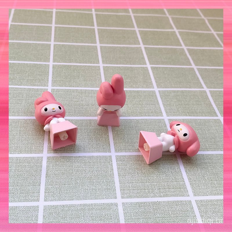 Conjunto de três teclas mecânicas Mele para meninas, teclas 3D fofas e personalizadas para teclado 8MEK.