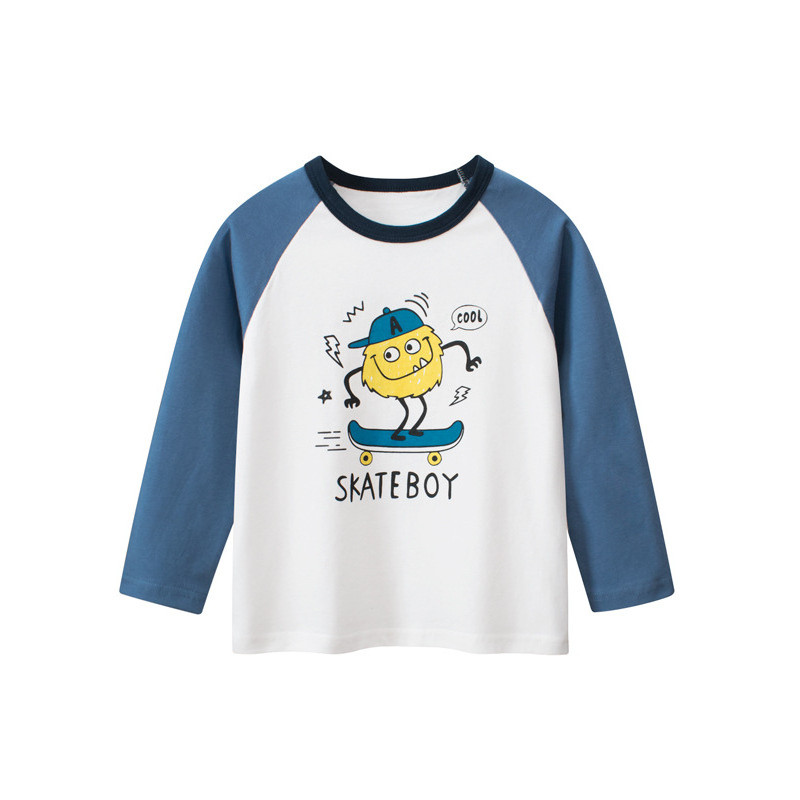 27 crianças puro algodão primavera novo estilo roupas infantis versão coreana crianças manga Raglan camiseta de manga co