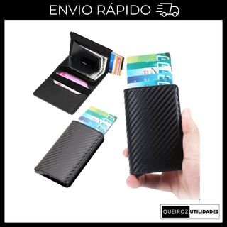 Desconto Carteira Masculina Slim / Anti-furto / Fibra / Homem