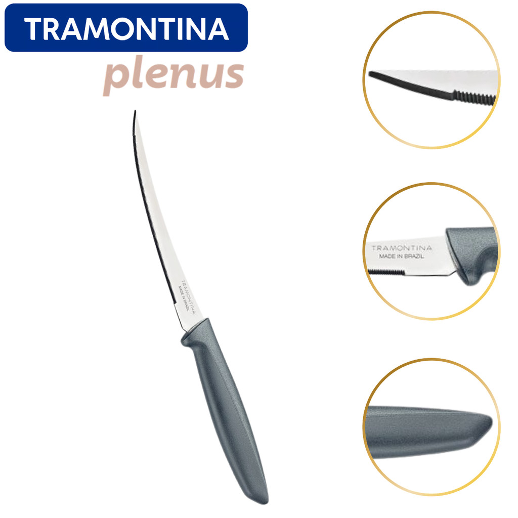 Faca Tramontina Tomate 1 Unidade Lâmina Aço Inox Cinza