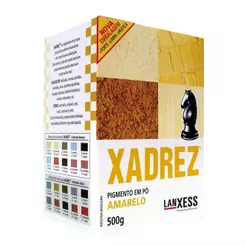 Tinta em Pó Xadrez Amarela 500g - Embalagem com 10 Unidades