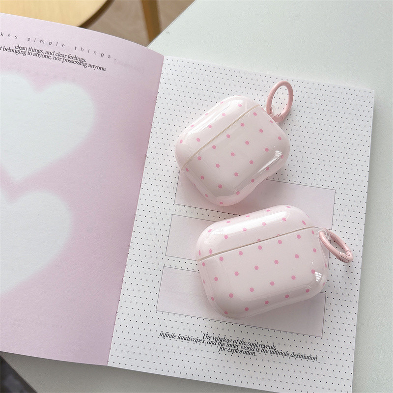 Bolinhas rosa para Airpods4 Airpods 1/2 3 Pro Pro2 pro3 Capa para fone de ouvido