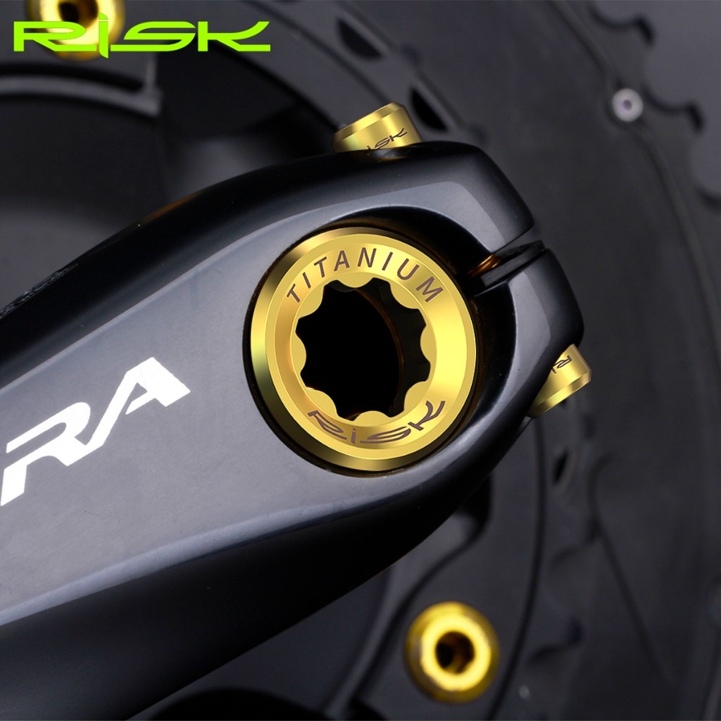 Risco M20x8 Liga De Titânio Bicicleta Manivela Capa Estrada MTB Roda Dentada BB Parafuso Para Deore/XT/SLX/XTR/UT/DA
