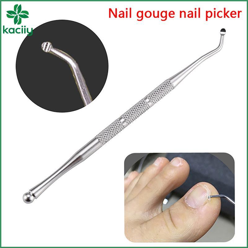 Kckc Removedor De Sujeira Sti Correção De Unhas De Extremidade Dupla Nail Art Manicure Pedicure Ferramenta De Aço Inoxid