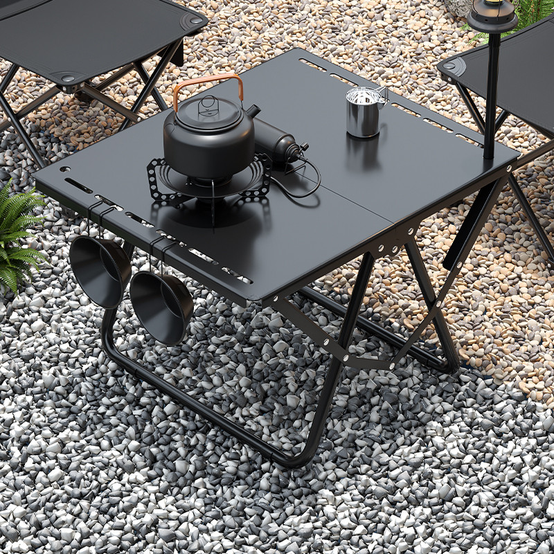 Mesa quadrada dobrável ao ar livre portátil mesa de jantar acampamento ovo rolo mesa acampamento cadeira noite mercado t