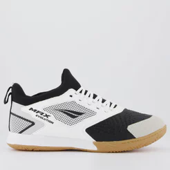 Chuteira Penalty Max Evolution Futsal Branca e Preta