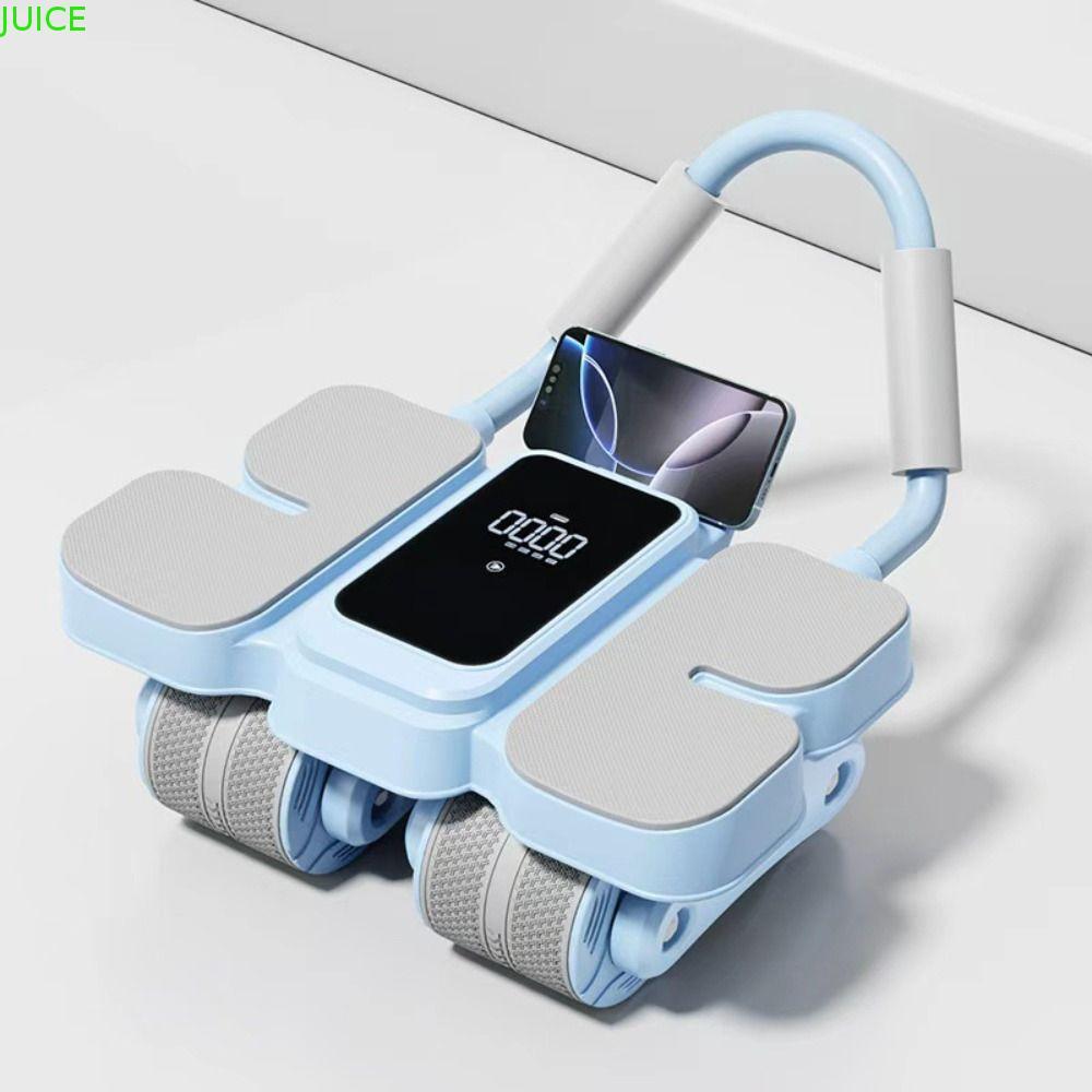 Treinador Abdominal JUICE , Roda De Exercício Com Recurso De Salto De Rebote Automático , Design De Quatro Rodas