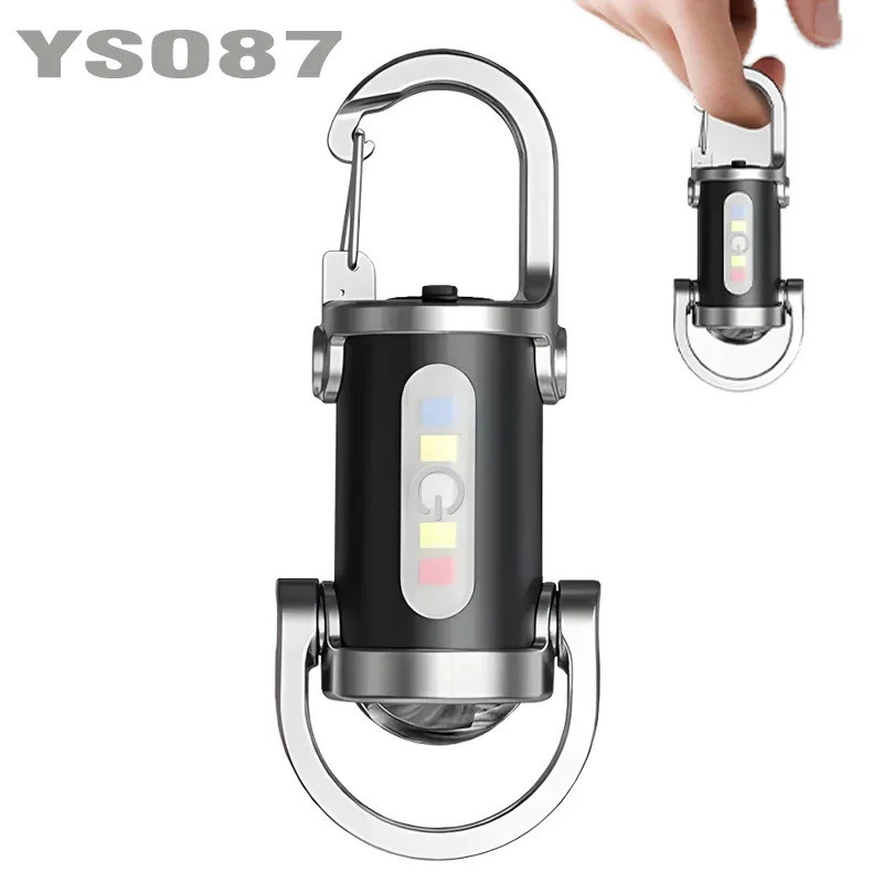 Lanterna de Chaveiro Recarregável Heinast – Mini Lanterna de Trabalho LED COB Ultra Brilhante, Lanterna de Bolso EDC par