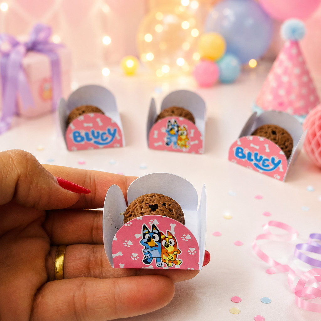 Forminha de Doces Personalizada no Tema Bluey /Lembrancinha de Festa /Aniversário