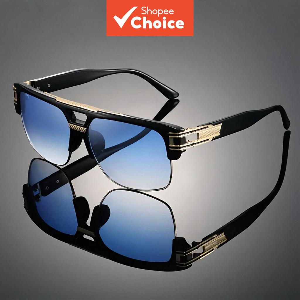 1 peça óculos de moda vintage unissex, armação quadrada, meio aro, design emagrecedor, estilo sofisticado, para homens