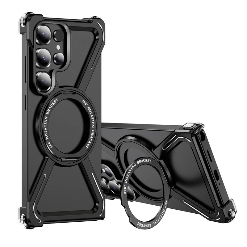 Para Samsung Galaxy S25 S24 S23 Ultra Metal Magnético Caso De Telefone Liga Alum