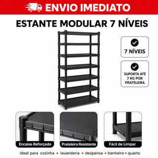 Estante Prateleira Modular Multiuso Organizadora Plástico Reforçado Até 7 Andares