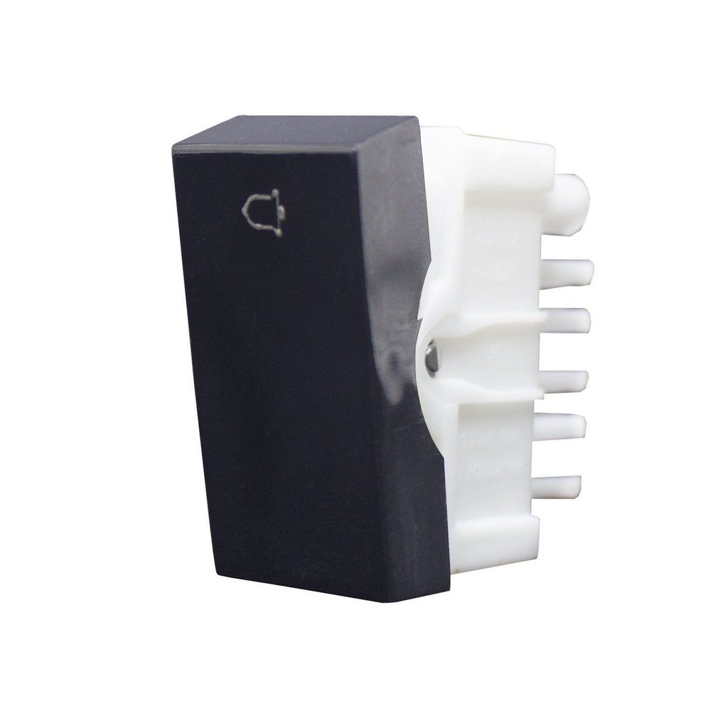 Módulo Interruptor Pulsador Campainha Inova Pro Class Alumbra Preto/Black Piano Black Piano