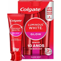Pack Creme Dental Colgate Luminous White Glow Com 2 Unidades De 70g