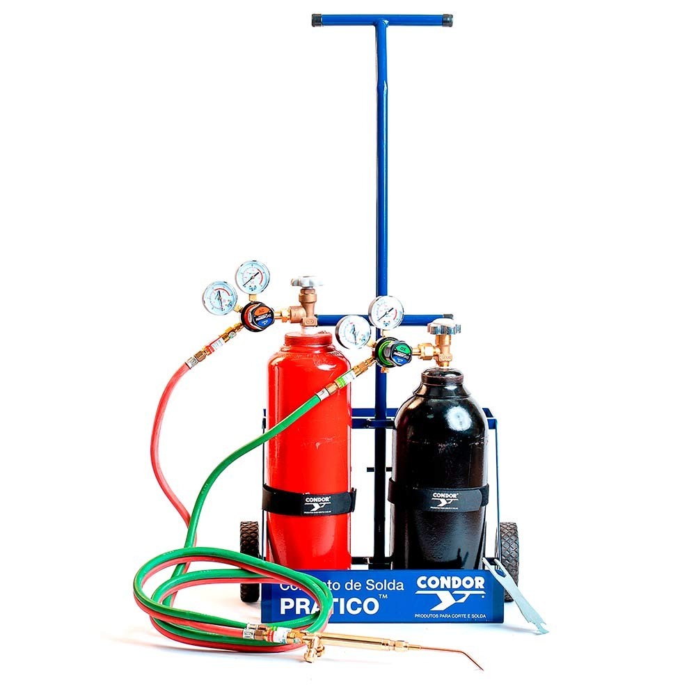 Conjunto de solda Oxigênio/Acetileno Economy Prático - 410151 Condor
