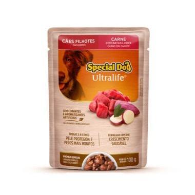 Ração Úmida Special Dog Ultralife Para Cães Filhotes Sabor Carne ao Molho 100g