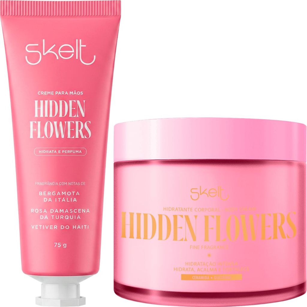 Kit Creme de Mão + Hidratante Corporal Hidden Flowers