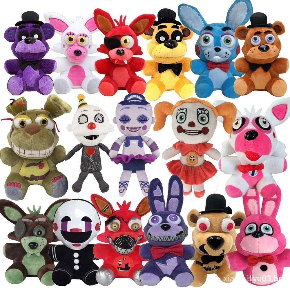 FNAF Cinco Noites No Pesadelo Freddy's Fredbear Foxy Bonnie Brinquedos De Pelúcia Macia Kids