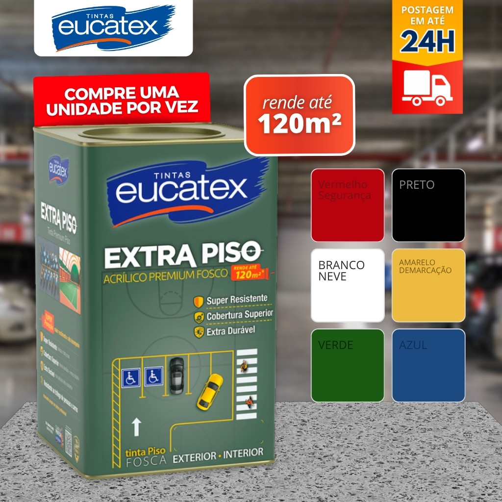 Tinta Acrilica Eucatex Premium Extra Piso Lata 18lts- Cores