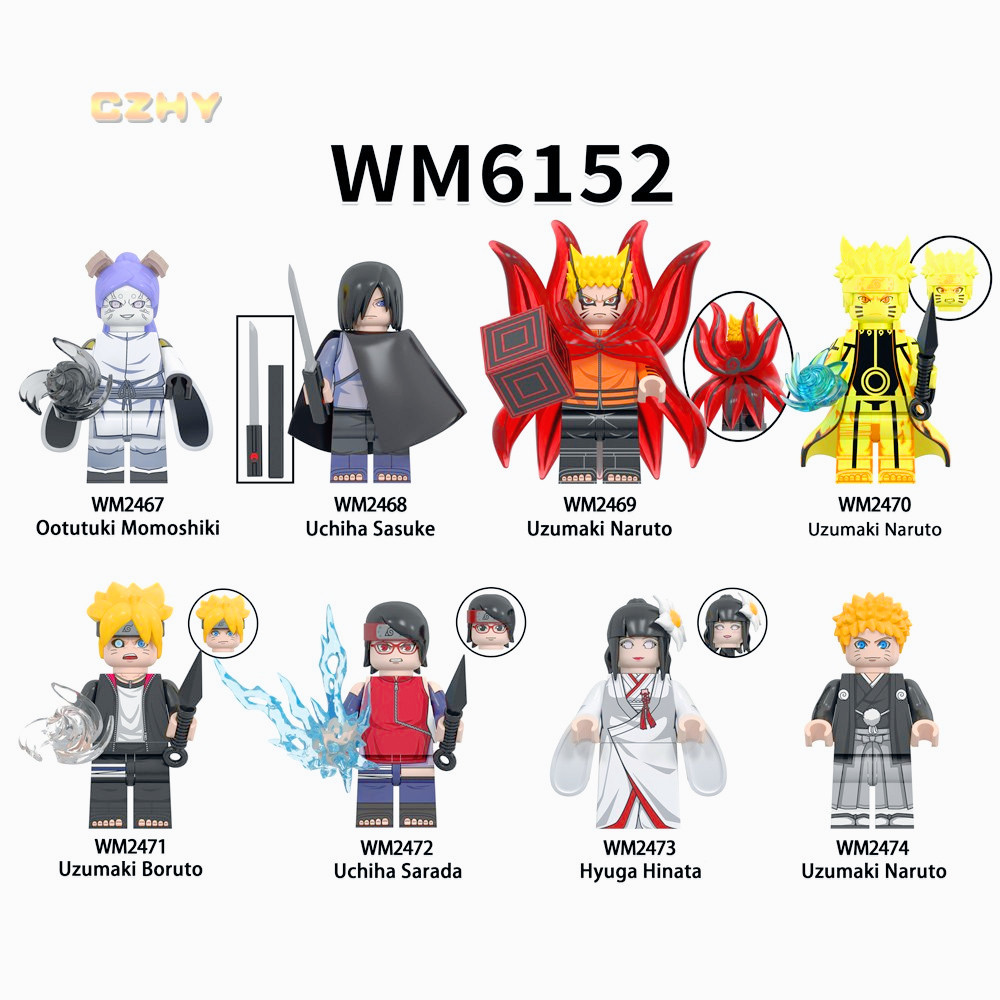 Anime Uchiha Sasuke Boruto Sarada Mini Blocos De Construção Presente Brinquedos Educativos Para Crianças WM6152