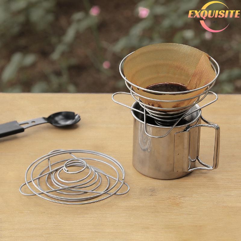 [EL-t] Copo De Filtro De Café Dobrável Primavera Portátil Mini Suporte De Aço Cafeteira Cozinha Barra De Jantar Novo