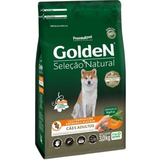 Ração GoldeN Seleção Natural Cachorros Adultos Frango, Abóbora e Alecrim 3,0kg em Oferta na Shopee