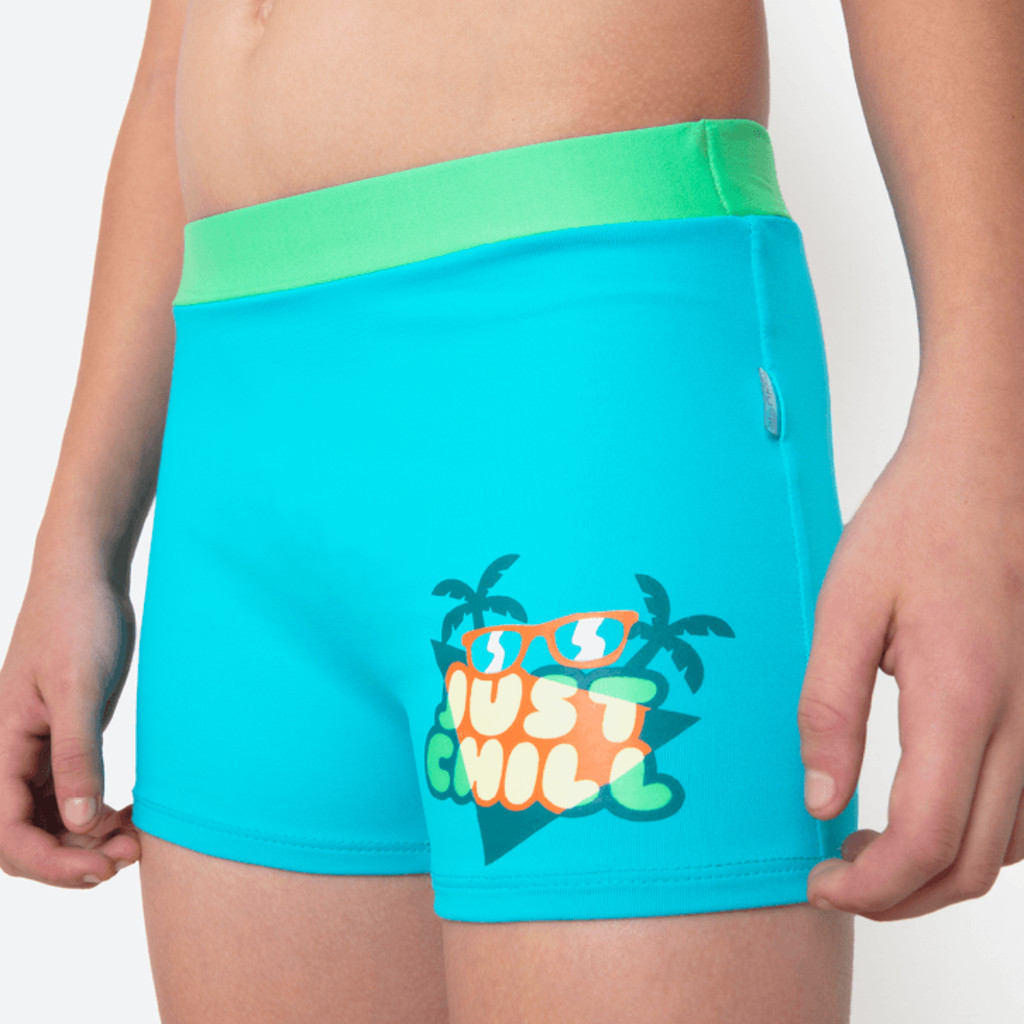 Sunga Boxer Proteção Solar Menino Juvenil Dino Miami Puket