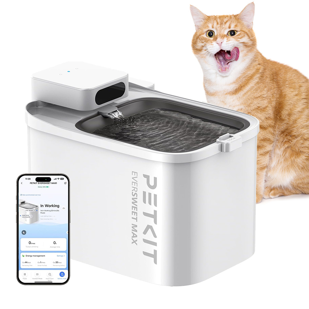PETKIT EVERSWEET MAX Bebedouro sem fio e Sensor fonte autómatica Aproximação com filtro silencioso 3L Para gato em Oferta na Shopee