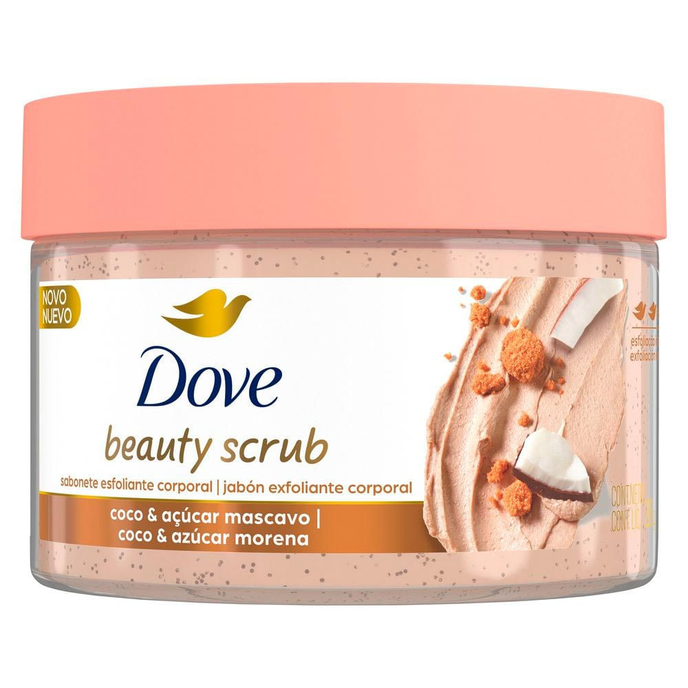 Sabonete Esfoliante Corporal Dove Beauty Scrub Coco e Açúcar Mascavo 280g