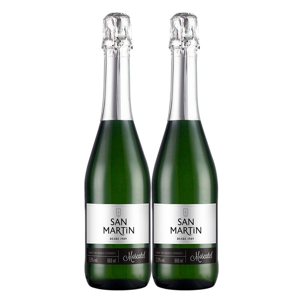 Espumante Branco San Martin 660ml Kit 2 Un em Oferta na Shopee