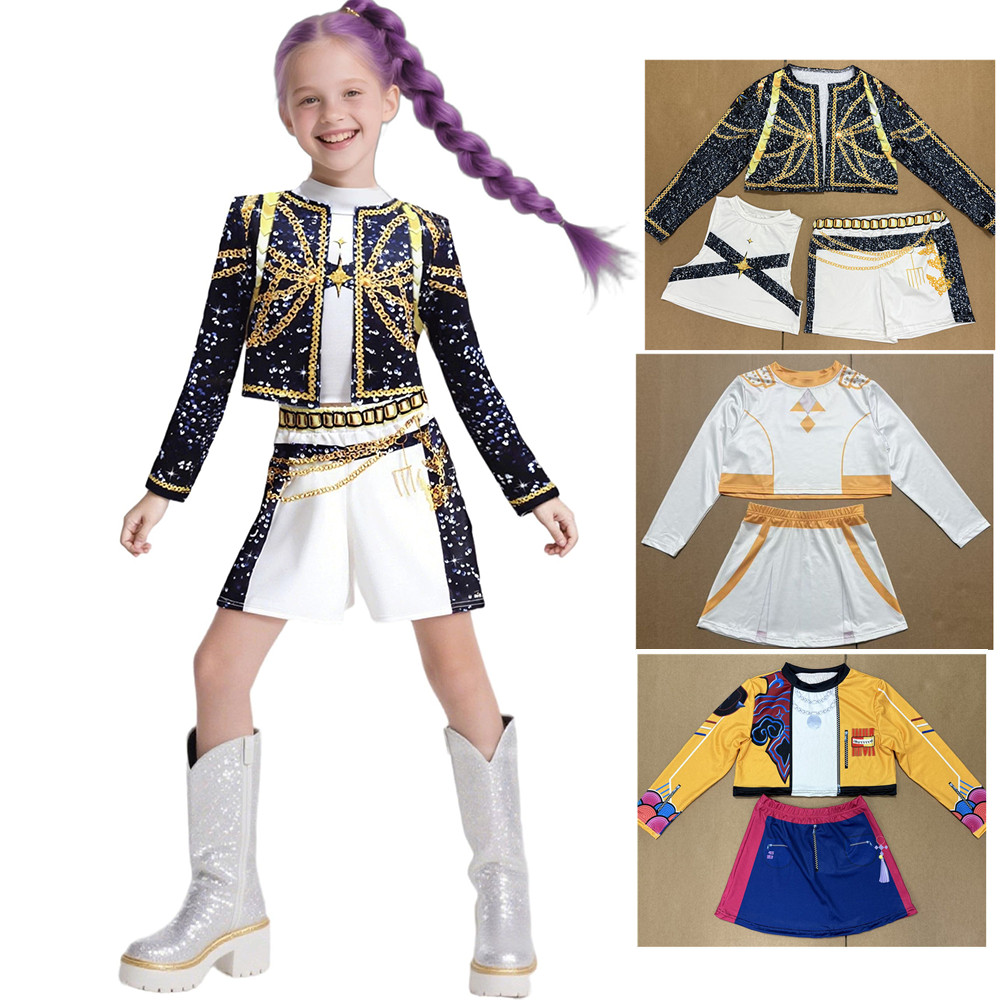 K-Pep Domen Hanters Rume Cosplay Costume Kids Fancy Dress Idol Girls Zoay Cosplay Set