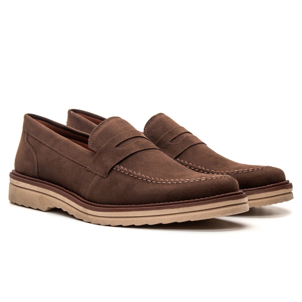 Mocassim Oxford Loafer Masculino Couro Camurça Brogue Veludo Fino Derby Sport Lançamento
