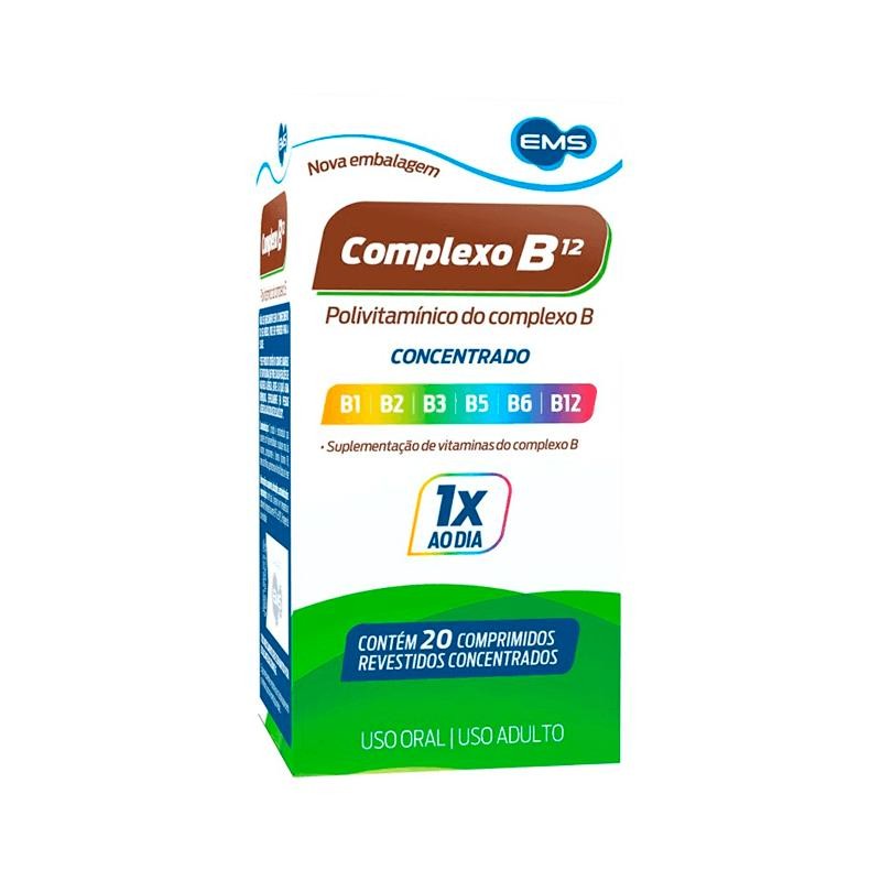 Polivitamínico Complexo B12 Concentrado 20 Comprimidos Revestidos em Oferta na Shopee