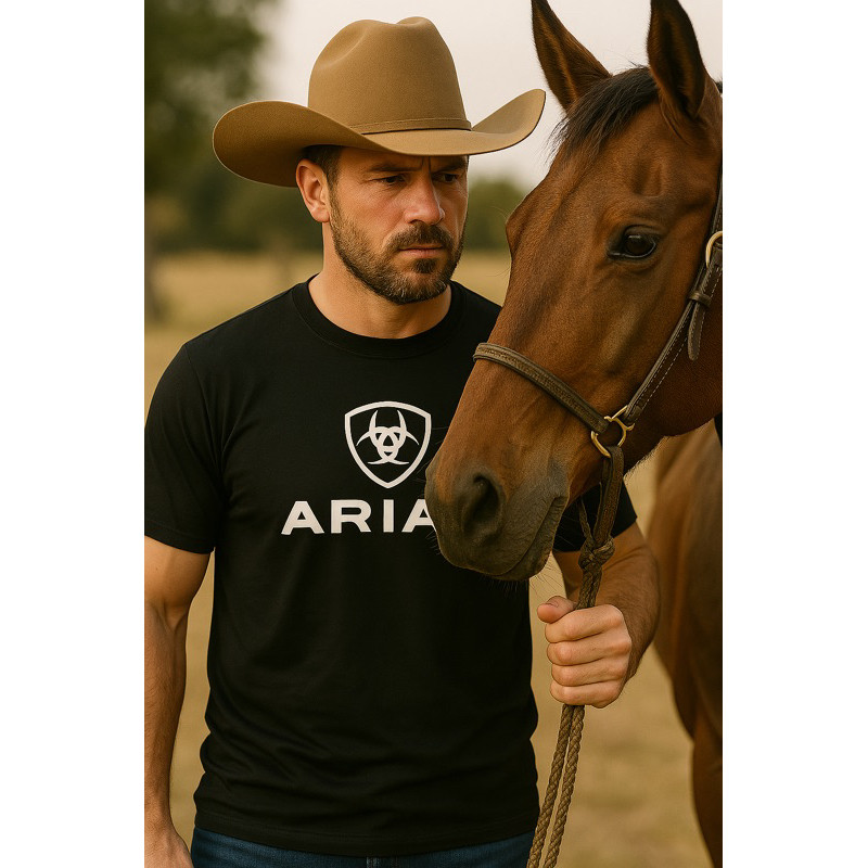 Camiseta Masculina Básica 100% Algodao Estampada Ariat Agro Camisa country  Camisa T-shirt Unisex Confortável Qualidade