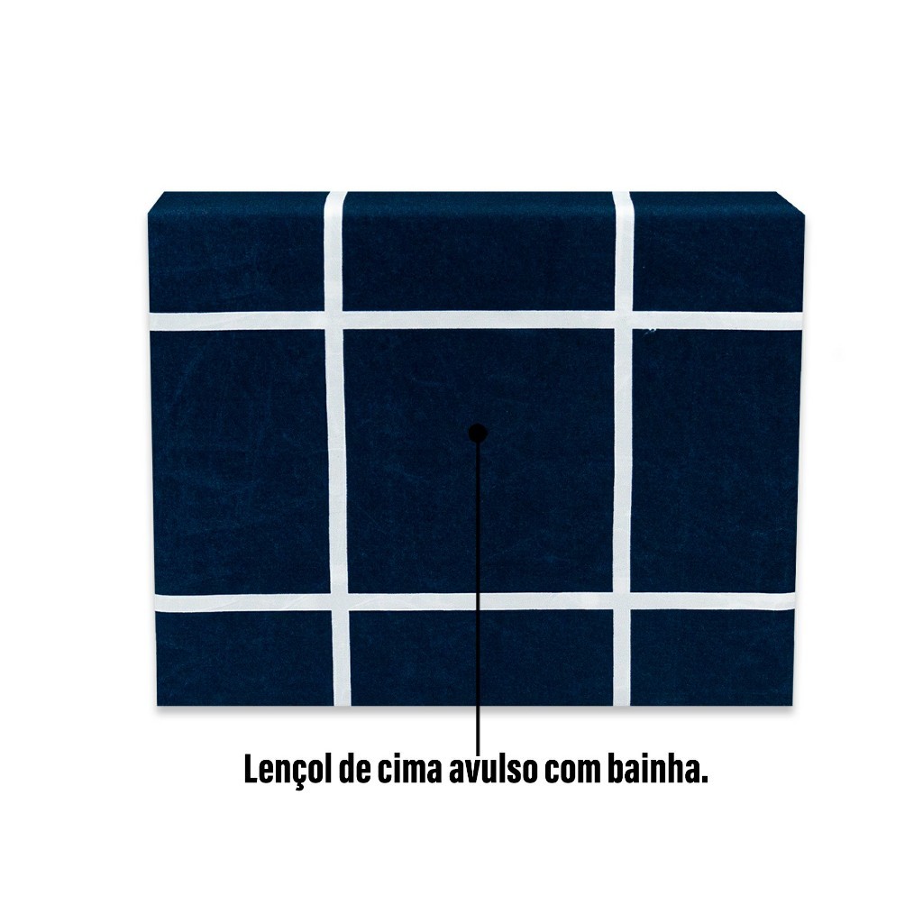 Lençol De Cama Estampado de Cima SOLTEIRO – 400 Fios Micropercal, Acabamento com Bainha Percal Flex