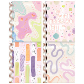 Caderno 17x24cm La Creme Jandaia – Design Delicado e Elegante, 10 Matérias
